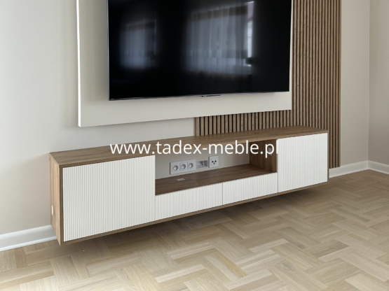 podwieszana szafka RTV natura + ryfle tadex meble 1