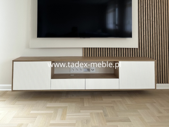 podwieszana szafka RTV natura + ryfle tadex meble 2